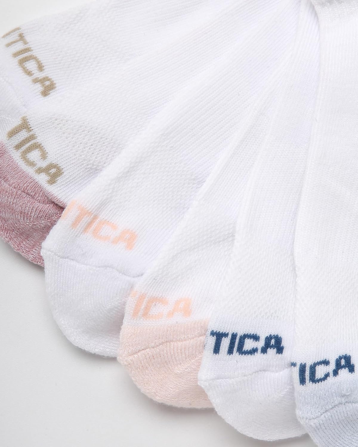 image:imageNautica Womens Quarter Socks 6 Pack Cushioned Moisture Wicking Athletic Quarter Socks for WomenWhite Logo