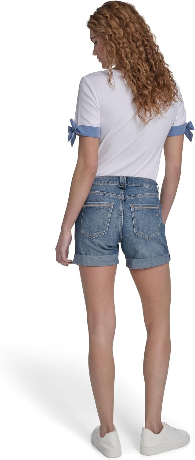 image:imageNautica Womens Surf Cuffed Jean Denim ShortsVintage Blue