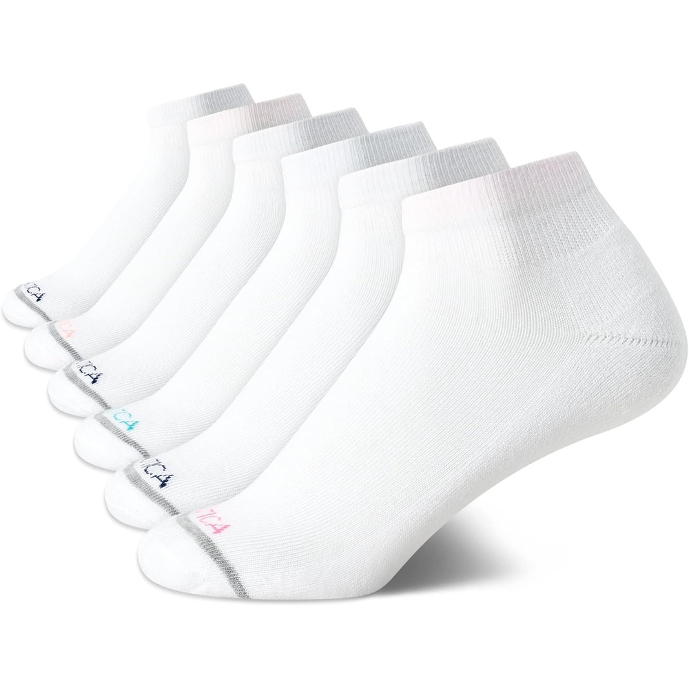 image:imageNautica Womens Quarter Socks 6 Pack Cushioned Moisture Wicking Athletic Quarter Socks for WomenWhite