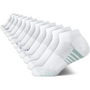 Nautica Womens Quarter Cut Moisture Control Athletic Socks with Cushioned Comfort (12 Pack)(All White)