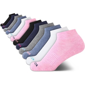 Nautica Womens Quarter Cut Moisture Control Athletic Socks with Cushioned Comfort (12 Pack)(Blue Assorted)