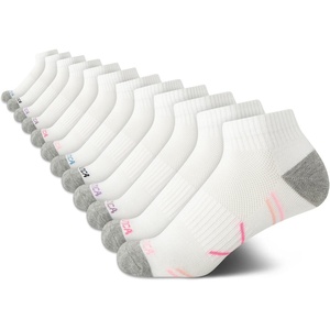 Nautica Womens Quarter Cut Moisture Control Athletic Socks with Cushioned Comfort (12 Pack)(Classic White)