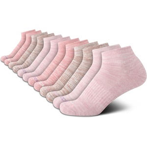 Nautica Womens Quarter Cut Moisture Control Athletic Socks with Cushioned Comfort (12 Pack)(Mauve Assorted)