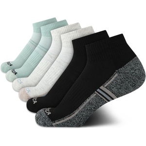 Nautica Womens Quarter Socks – 6 Pack Cushioned Moisture Wicking Athletic Quarter Socks for Women(Black/Oatmeal/Green)