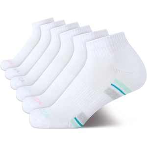 Nautica Womens Quarter Socks – 6 Pack Cushioned Moisture Wicking Athletic Quarter Socks for Women(White/Blue)