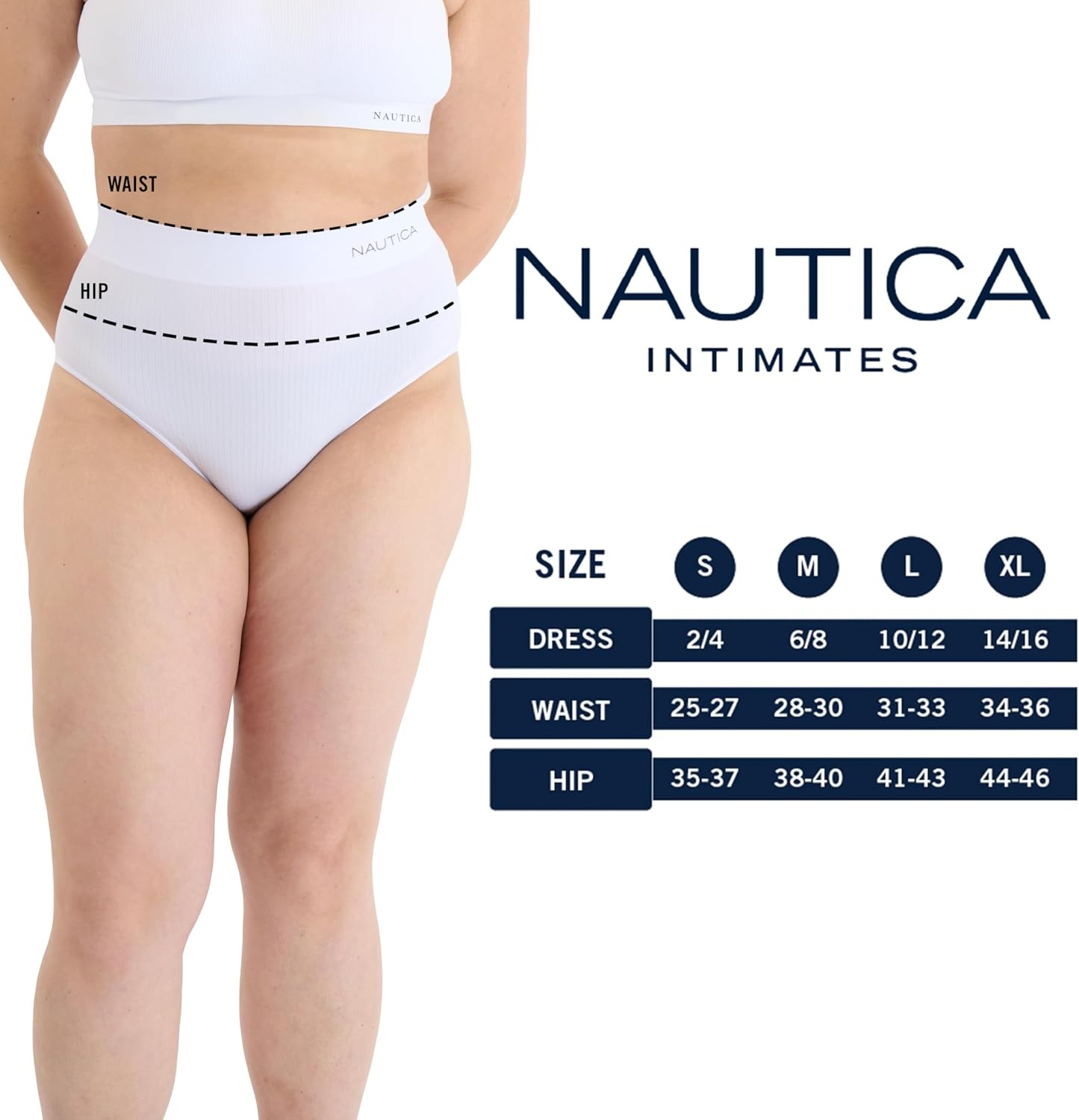 image:imageNautica Womens Seamless Ribbed Knit Brief Underwear Set 5PackPale SageWhiteLight MochaBlackMd Heather Grey
