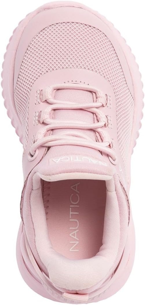 image:imageNautica Girls Toddler Knit SlipOn Sneakers with Max Comfort Sole Bungee Closure Tennis Running Shoes for School and Play ToddlerLittle KidBlush Tonal