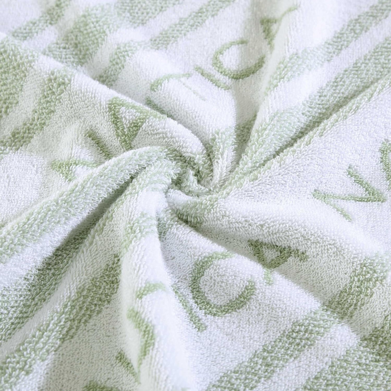 image:imageNautica Bath Towels 100 Soft amp Absorbent Plush Cotton Towels with Yarn Dye Loops Medium Weight Bathroom Towels Cruise Along Blue 6 PieceMinera Green