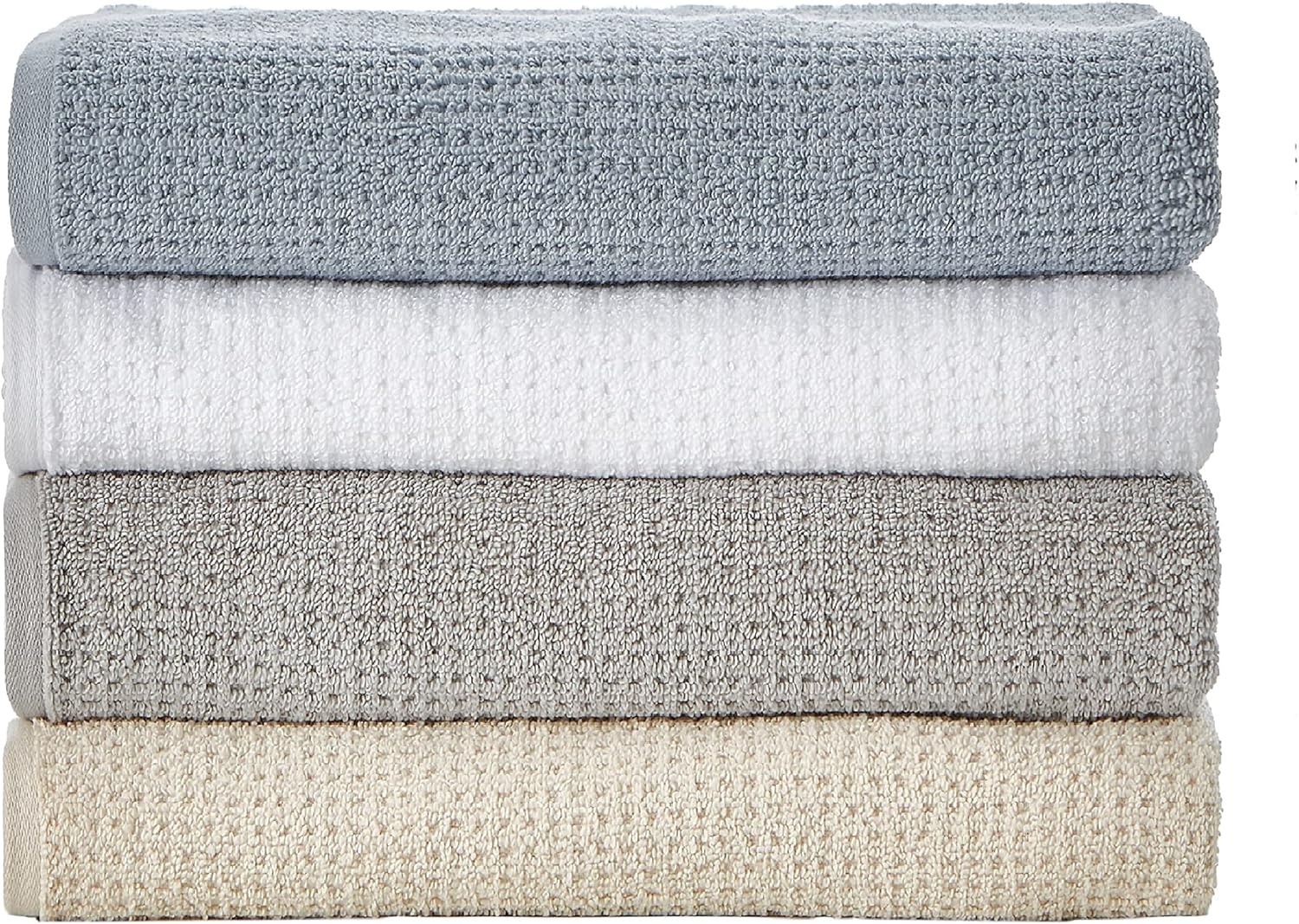 image:imageNautica Bath Towels 100 Soft amp Absorbent Plush Cotton Towels with Yarn Dye Loops Medium Weight Bathroom Towels Cruise Along Blue 6 PieceOasis Beige