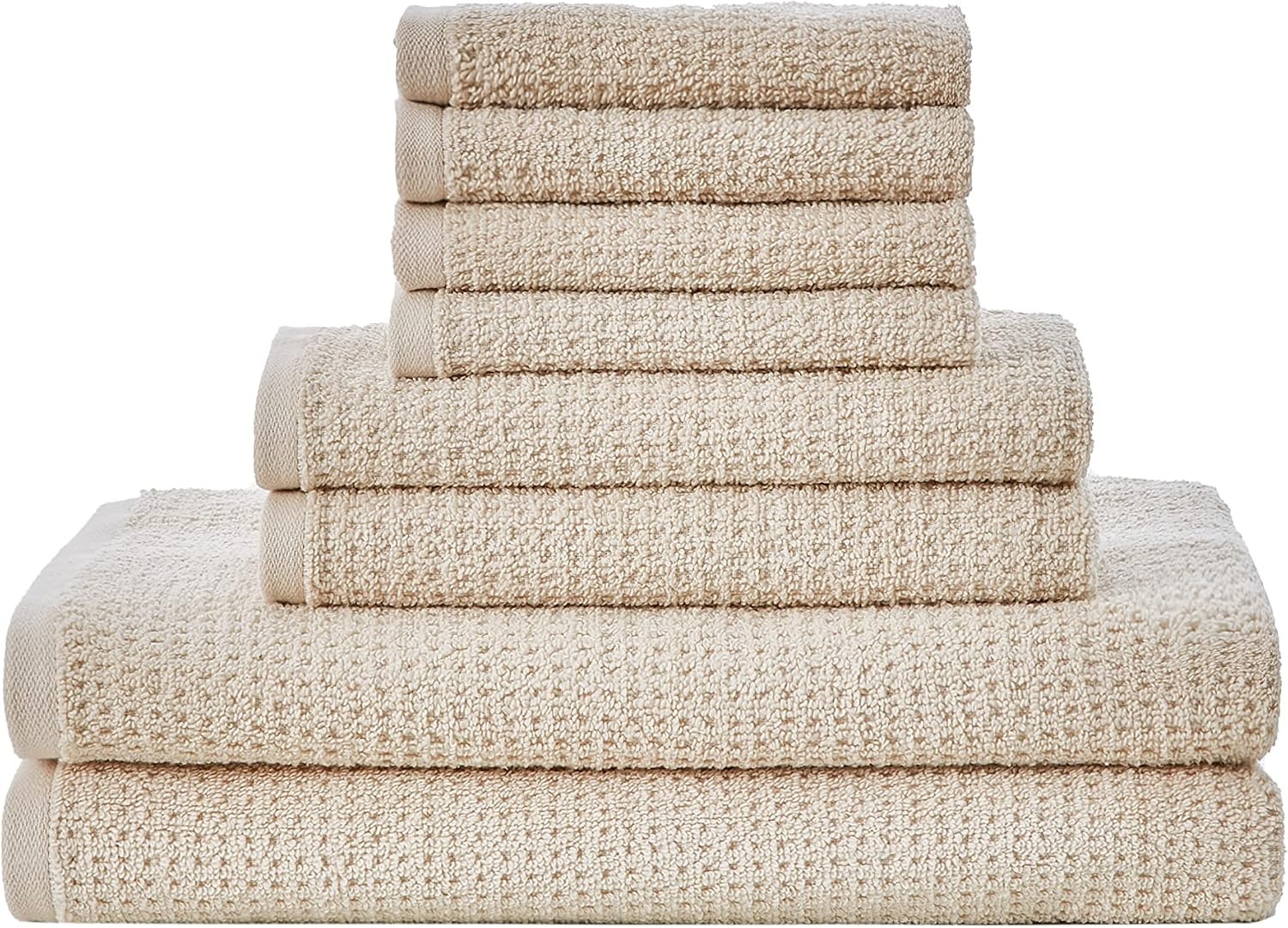 image:imageNautica Bath Towels 100 Soft amp Absorbent Plush Cotton Towels with Yarn Dye Loops Medium Weight Bathroom Towels Cruise Along Blue 6 PieceOasis Beige
