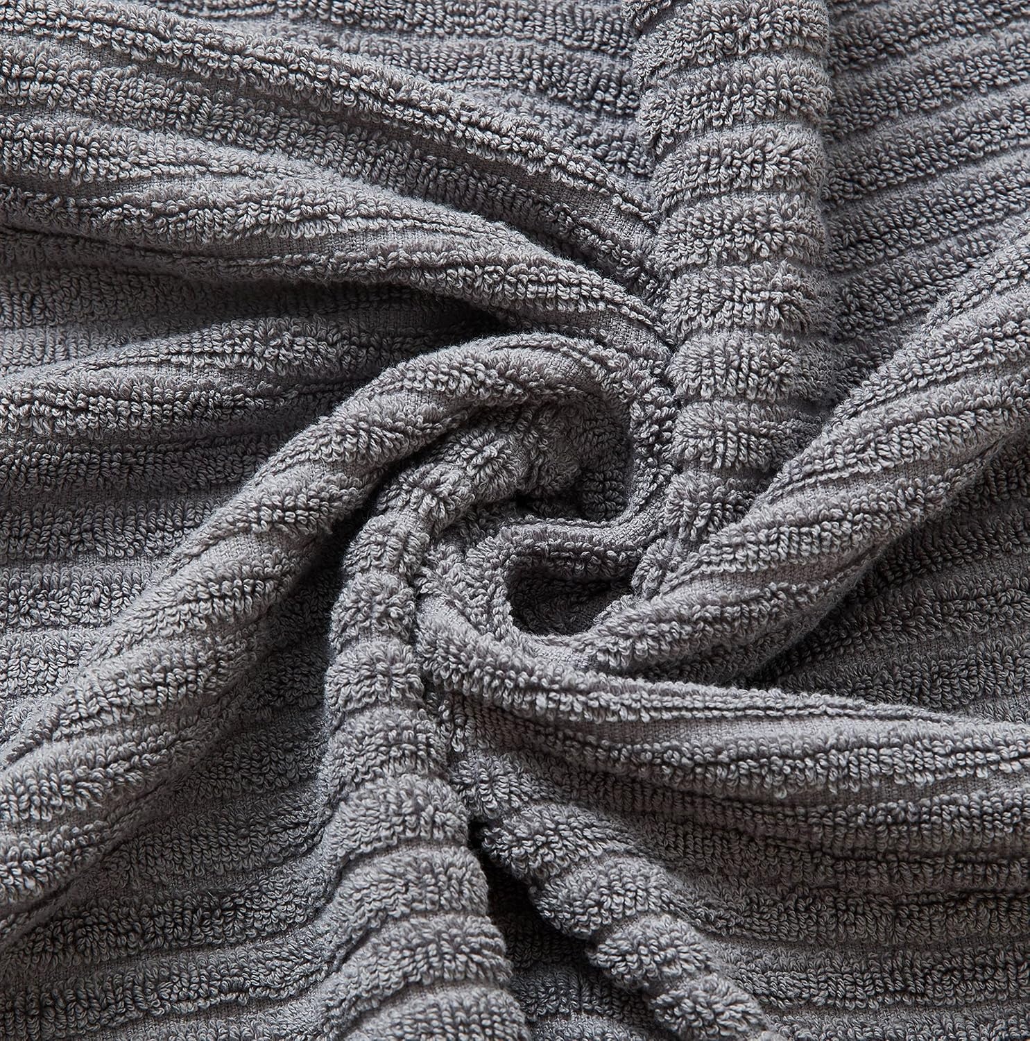 image:imageNautica Bath Towels 100 Soft amp Absorbent Plush Cotton Towels with Yarn Dye Loops Medium Weight Bathroom Towels Cruise Along Blue 6 PieceSignature Grey