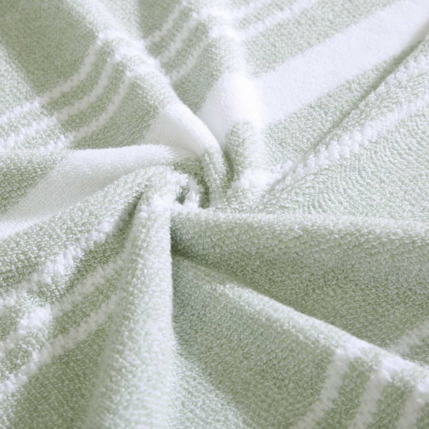 image:imageNautica Bath Towels 100 Soft amp Absorbent Plush Cotton Towels with Yarn Dye Loops Medium Weight Bathroom Towels Cruise Along Blue 6 PieceWindward Green