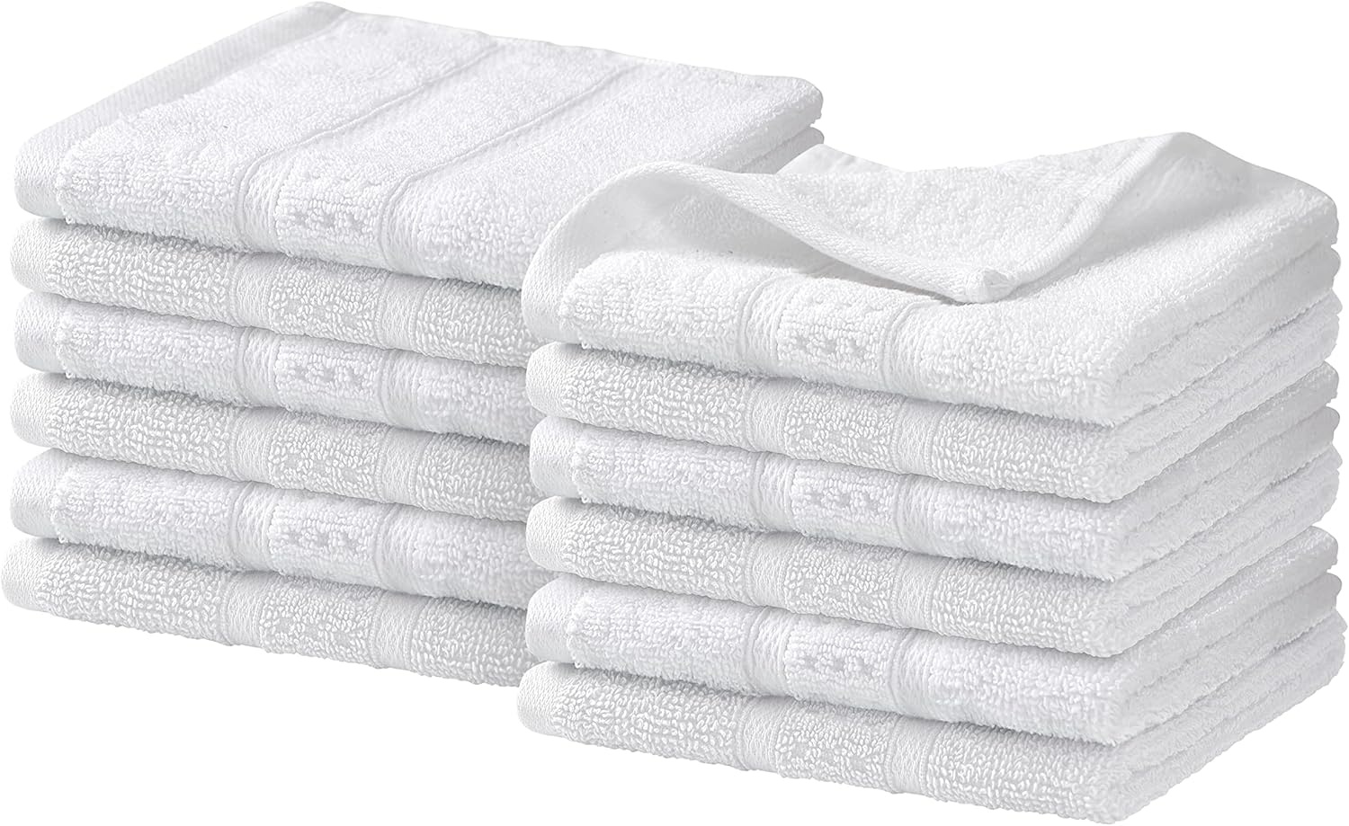 image:imageNautica Bathroom Towels Soft Cotton Washcloth Bath amp Hand Towel Set Highly Absorbent amp Quick Dry Zero Twist Set of 6 College Dorm Room Essentials Oceane WhiteOceane White