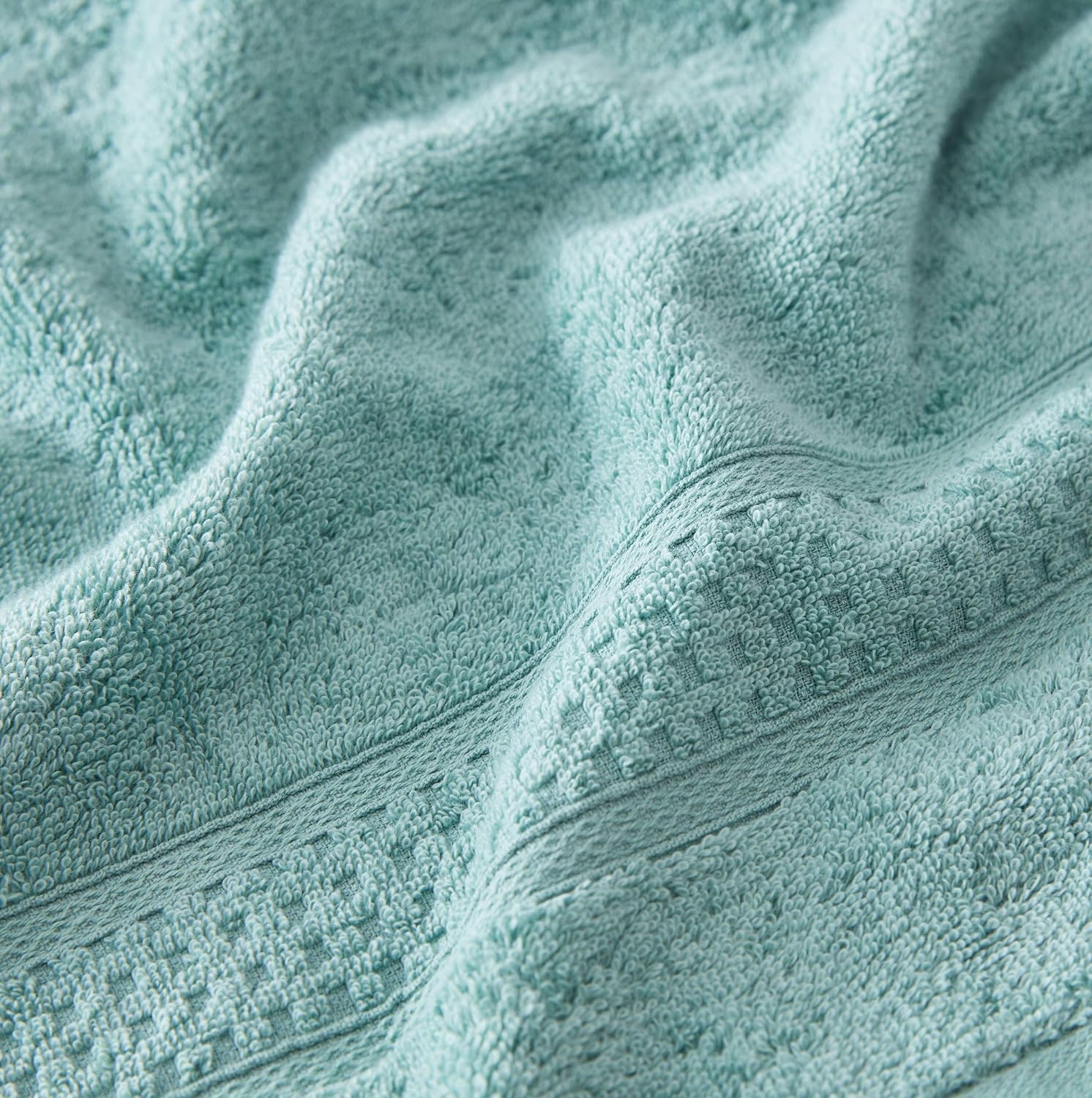 image:imageNautica Bathroom Towels Soft Cotton Washcloth Bath amp Hand Towel Set Highly Absorbent amp Quick Dry Zero Twist Set of 6 College Dorm Room Essentials Oceane WhiteOceane Turquoise
