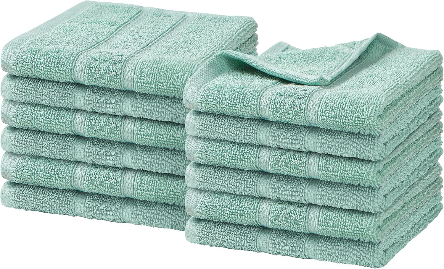 image:imageNautica Bathroom Towels Soft Cotton Washcloth Bath amp Hand Towel Set Highly Absorbent amp Quick Dry Zero Twist Set of 6 College Dorm Room Essentials Oceane WhiteOceane Turquoise