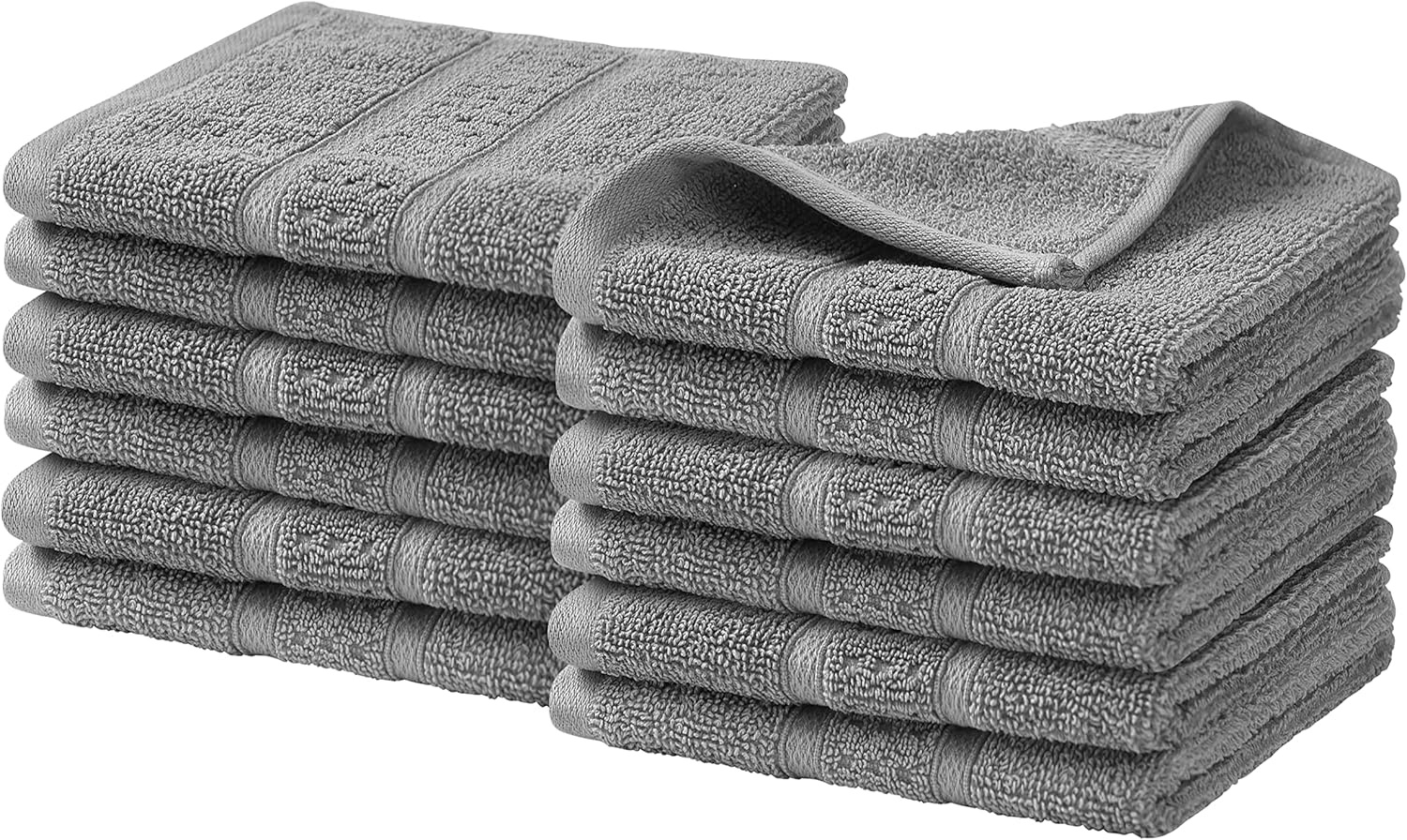image:imageNautica Bathroom Towels Soft Cotton Washcloth Bath amp Hand Towel Set Highly Absorbent amp Quick Dry Zero Twist Set of 6 College Dorm Room Essentials Oceane WhiteOceane Grey