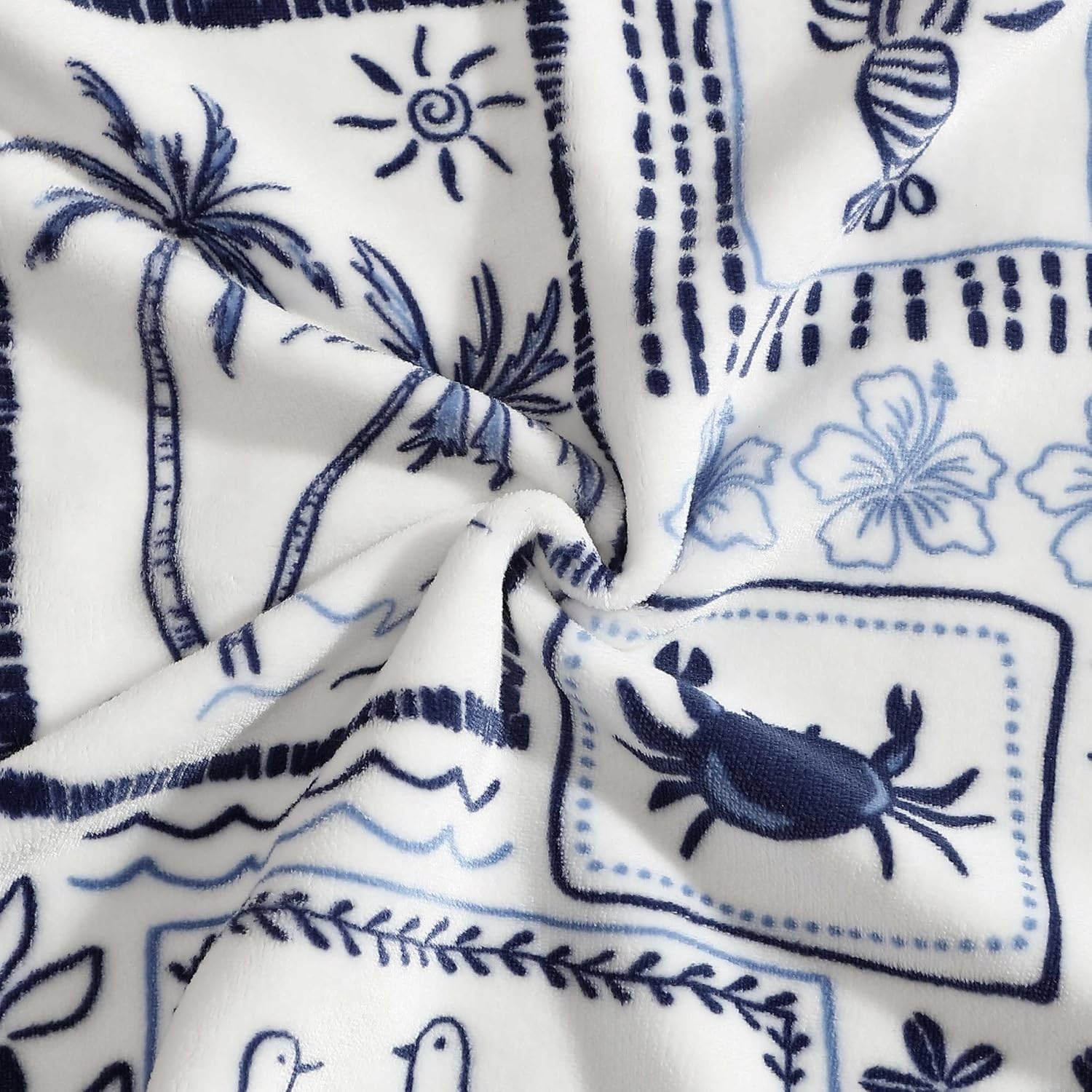 image:imageNautica Blanket UltraSoft Plush Throw Blanket Reversible amp Oversized Bedding for Couch or Bed Hillcrest PlaidStripe Red 50 x 70Beach CollagePenny Pinstripe Blue