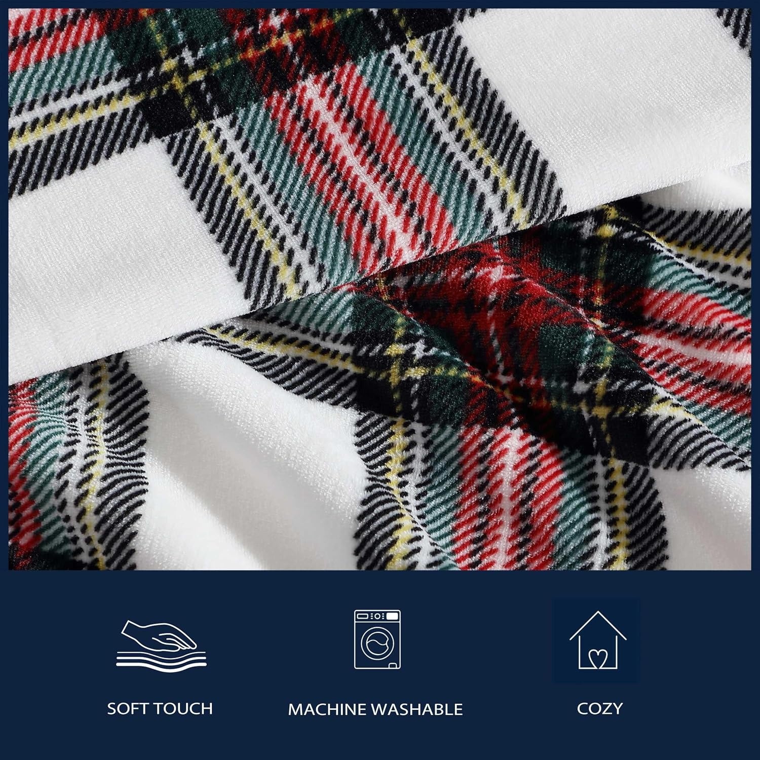 image:imageNautica Blanket UltraSoft Plush Throw Blanket Reversible amp Oversized Bedding for Couch or Bed Hillcrest PlaidStripe Red 50 x 70Hillcrest PlaidSailor Stripe Red