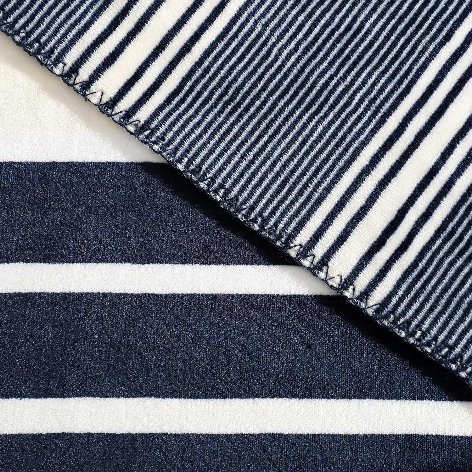 image:imageNautica Blanket UltraSoft Plush Throw Blanket Reversible amp Oversized Bedding for Couch or Bed Hillcrest PlaidStripe Red 50 x 70VaraderoCraver Stripe Blue