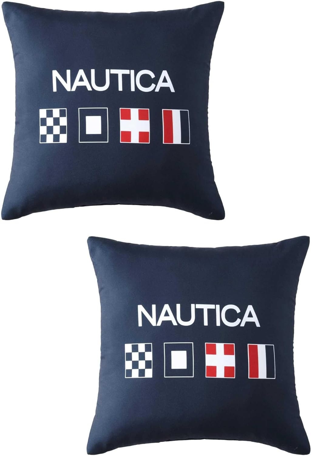 image:imageNautica Decorative Pillow Soft amp Plush Printed Throw Pillow Square Pillow for Bed or Couch Flag Blue 18 x 18Flag Blue