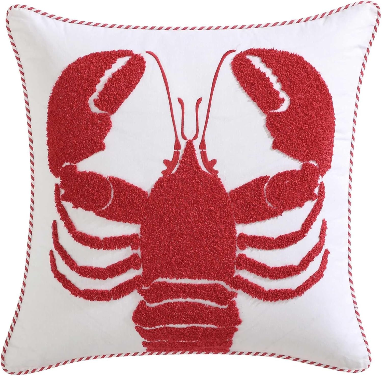 image:imageNautica Decorative Pillow Soft amp Plush Printed Throw Pillow Square Pillow for Bed or Couch Flag Blue 18 x 18Lobster Red