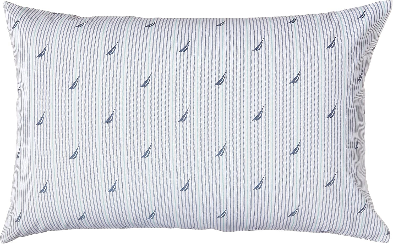 image:imageNautica Full Size Sheet Set Crisp Cotton Percale Bedding with Matching Pillowcases Lightweight amp Breathable Bed Sheets Deep Pocket College Dorm Room Essentials Whitewood Sail BlueAudley Blue