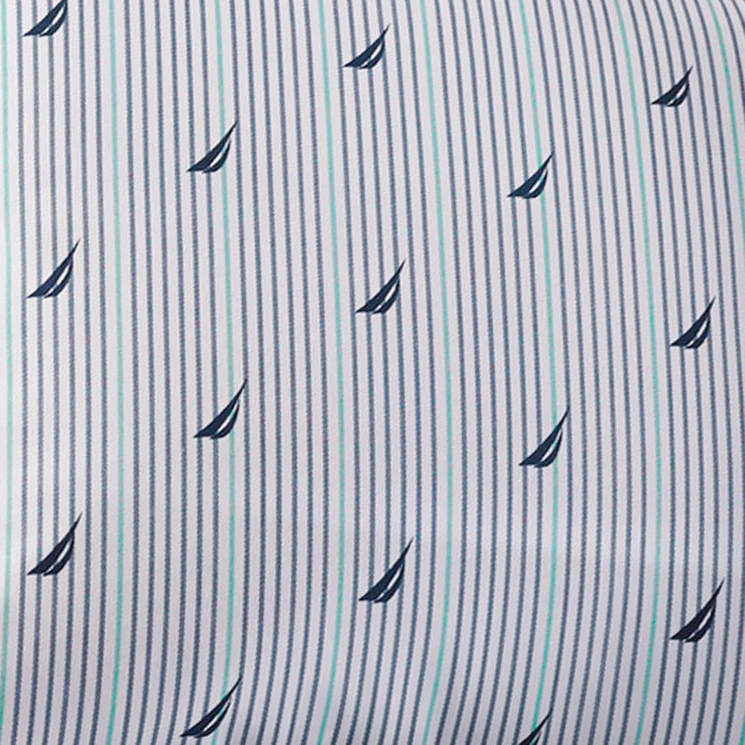 image:imageNautica Full Size Sheet Set Crisp Cotton Percale Bedding with Matching Pillowcases Lightweight amp Breathable Bed Sheets Deep Pocket College Dorm Room Essentials Whitewood Sail BlueAudley Blue