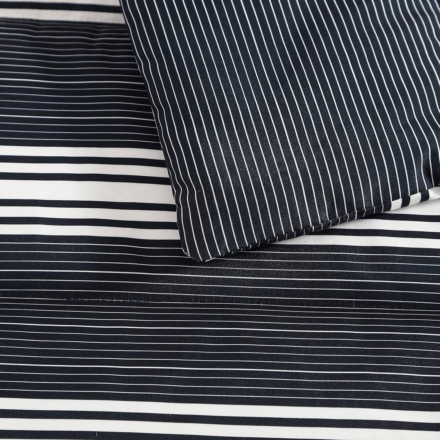 image:imageNautica Queen Comforter Set Reversible Bedding with Matching Shams Stripe Room Decor Bed Set College Dorm Room Essentials Craver CharcoalCraver BlackWhite