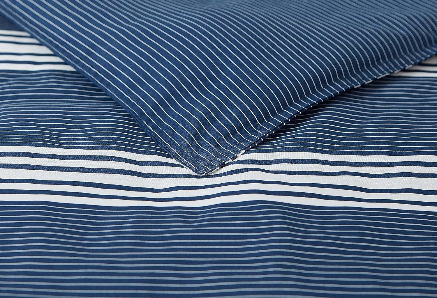 image:imageNautica Queen Comforter Set Reversible Bedding with Matching Shams Stripe Room Decor Bed Set College Dorm Room Essentials Craver CharcoalCraver Navy