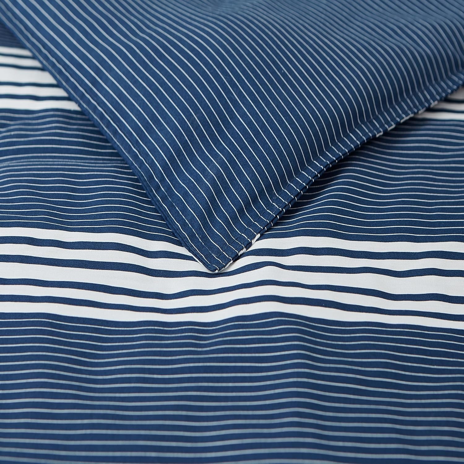 image:imageNautica Queen Comforter Set Reversible Bedding with Matching Shams Stripe Room Decor Bed Set College Dorm Room Essentials Craver CharcoalCraver Navy