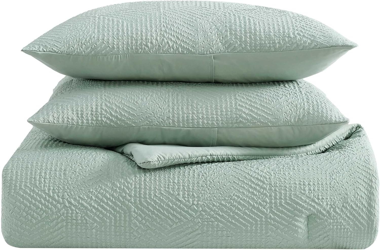 image:imageNautica Queen Comforter Set Soft amp Reversible Bedding with an Embossed Texture 8Piece Bonus Bed Set with Matching Bed Sheets Shams Pillowcases amp Plush Throw Broken Lines GreenBroken Lines Green