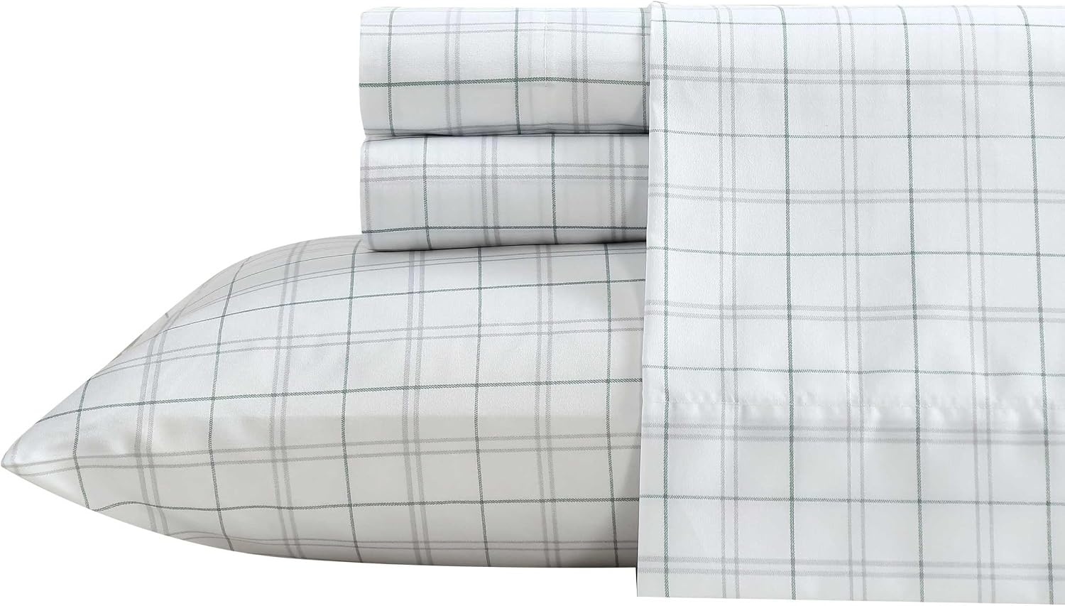 image:imageNautica Queen Comforter Set Soft amp Reversible Bedding with an Embossed Texture 8Piece Bonus Bed Set with Matching Bed Sheets Shams Pillowcases amp Plush Throw Broken Lines GreenBroken Lines Green