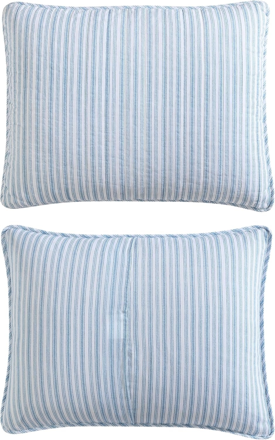image:imageNautica Queen Quilt Set Reversible Bedding with Matching Shams Stripe Room Decor Lightweight Bed Set College Dorm Room Essentials Coleridge BlueColeridge Stripe Light Blue