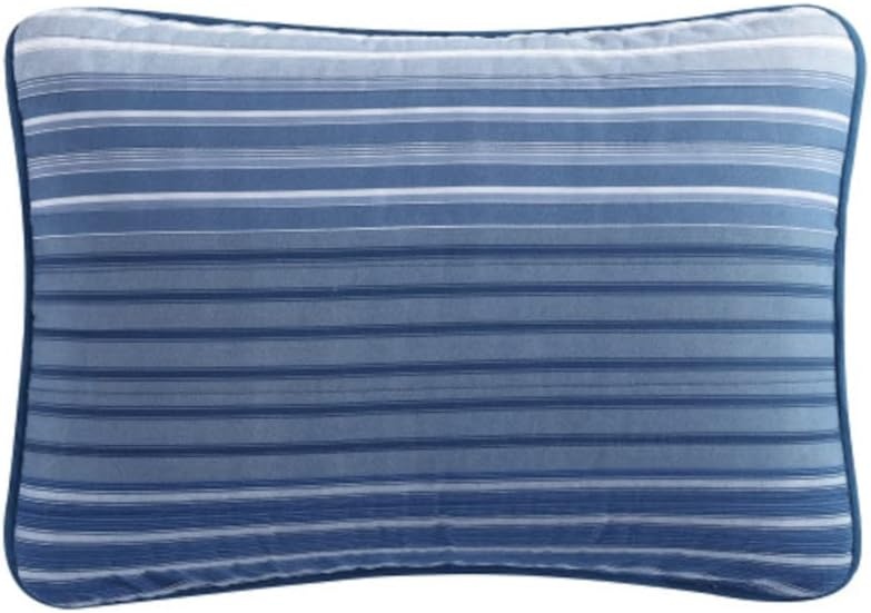 image:imageNautica Queen Quilt Set Reversible Bedding with Matching Shams Stripe Room Decor Lightweight Bed Set College Dorm Room Essentials Coveside BlueDark BlueMedium Blue