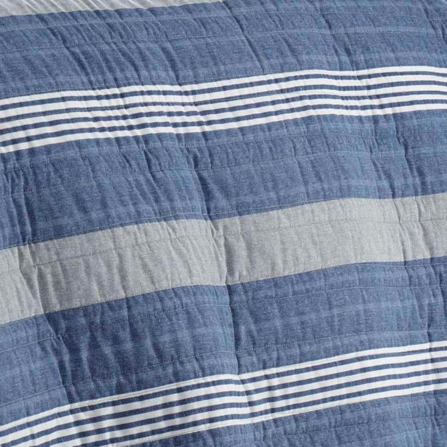 image:imageNautica Queen Quilt Set Reversible Bedding with Matching Shams Stripe Room Decor Lightweight Bed Set College Dorm Room Essentials Saltmarsh BlueSaltmarsh BlueGrey
