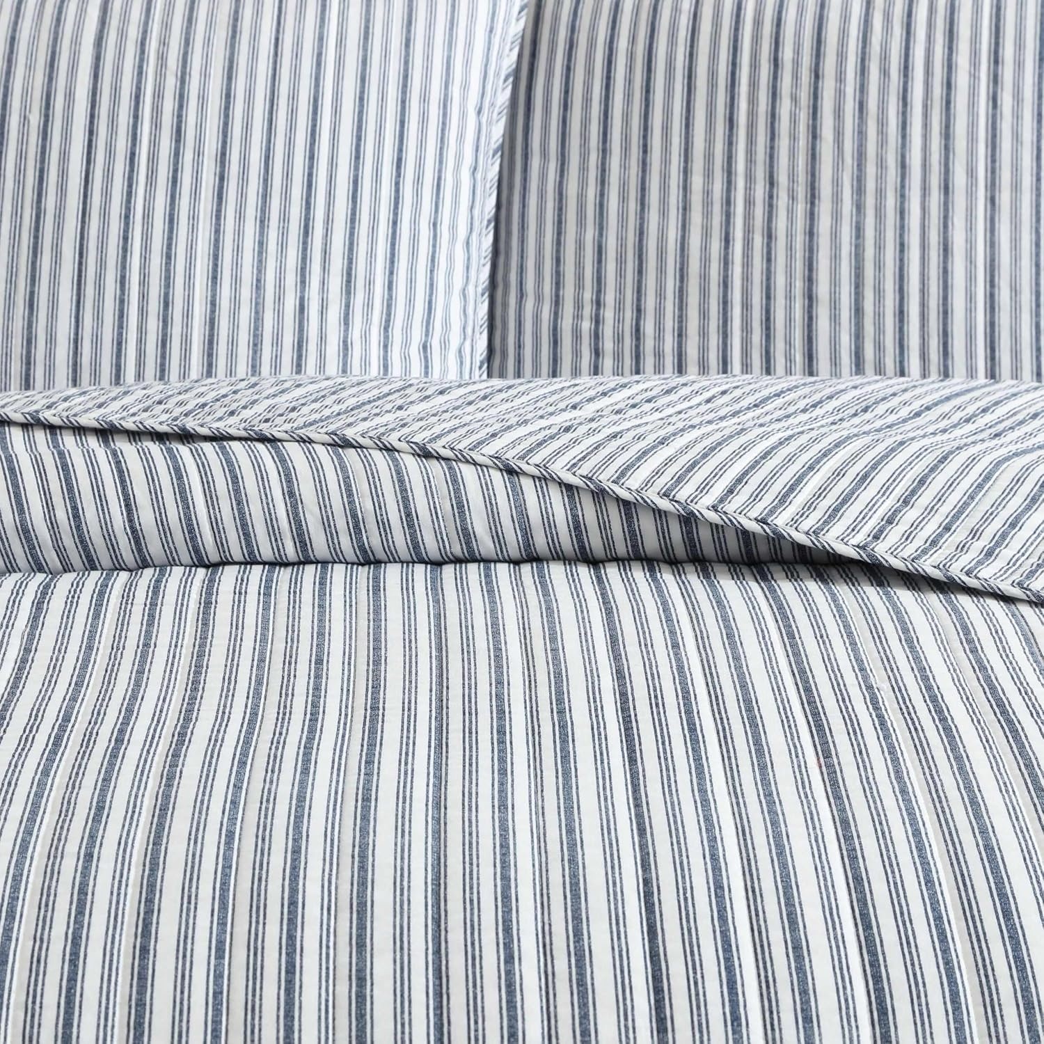 image:imageNautica Quilt Set Soft Bedding with Matching Sham Rounded Corner Reversible Design Coleridge Blue TwinColeridge Blue