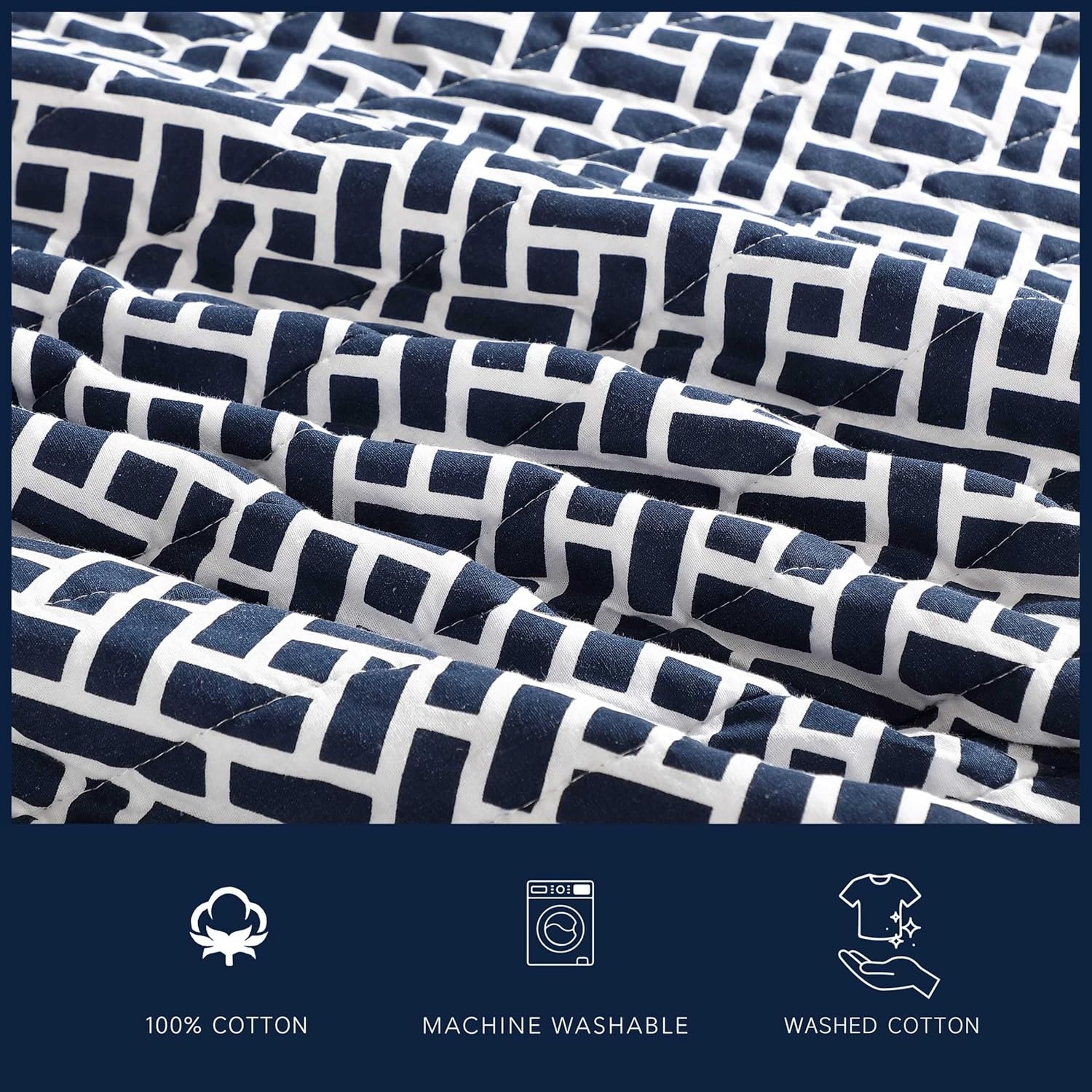 image:imageNautica Quilt Set Soft Bedding with Matching Sham Rounded Corner Reversible Design Coleridge Blue TwinLockridge Navy