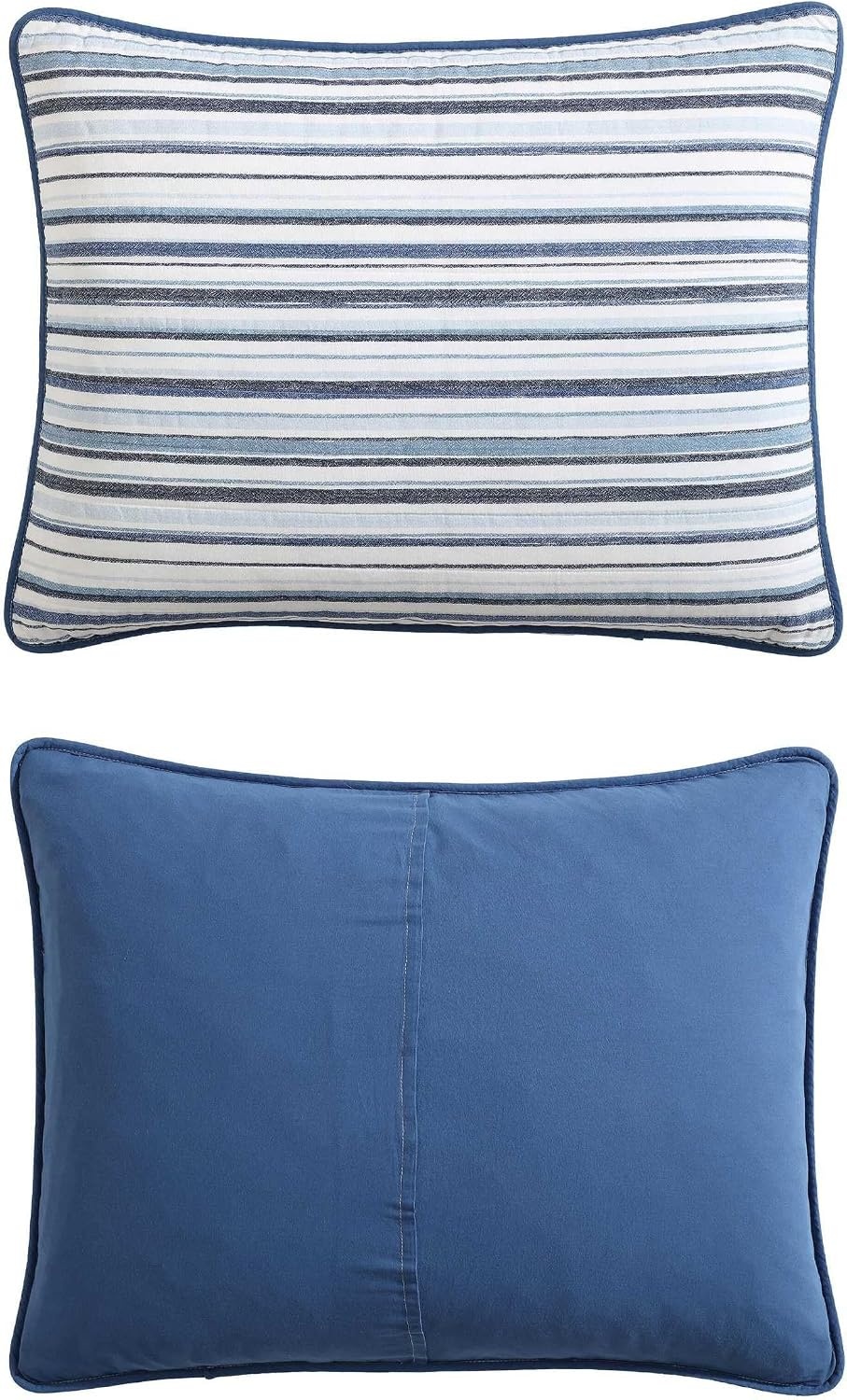 image:imageNautica Quilt Set Soft Bedding with Matching Sham Rounded Corner Reversible Design Coleridge Blue TwinPembrook Blue