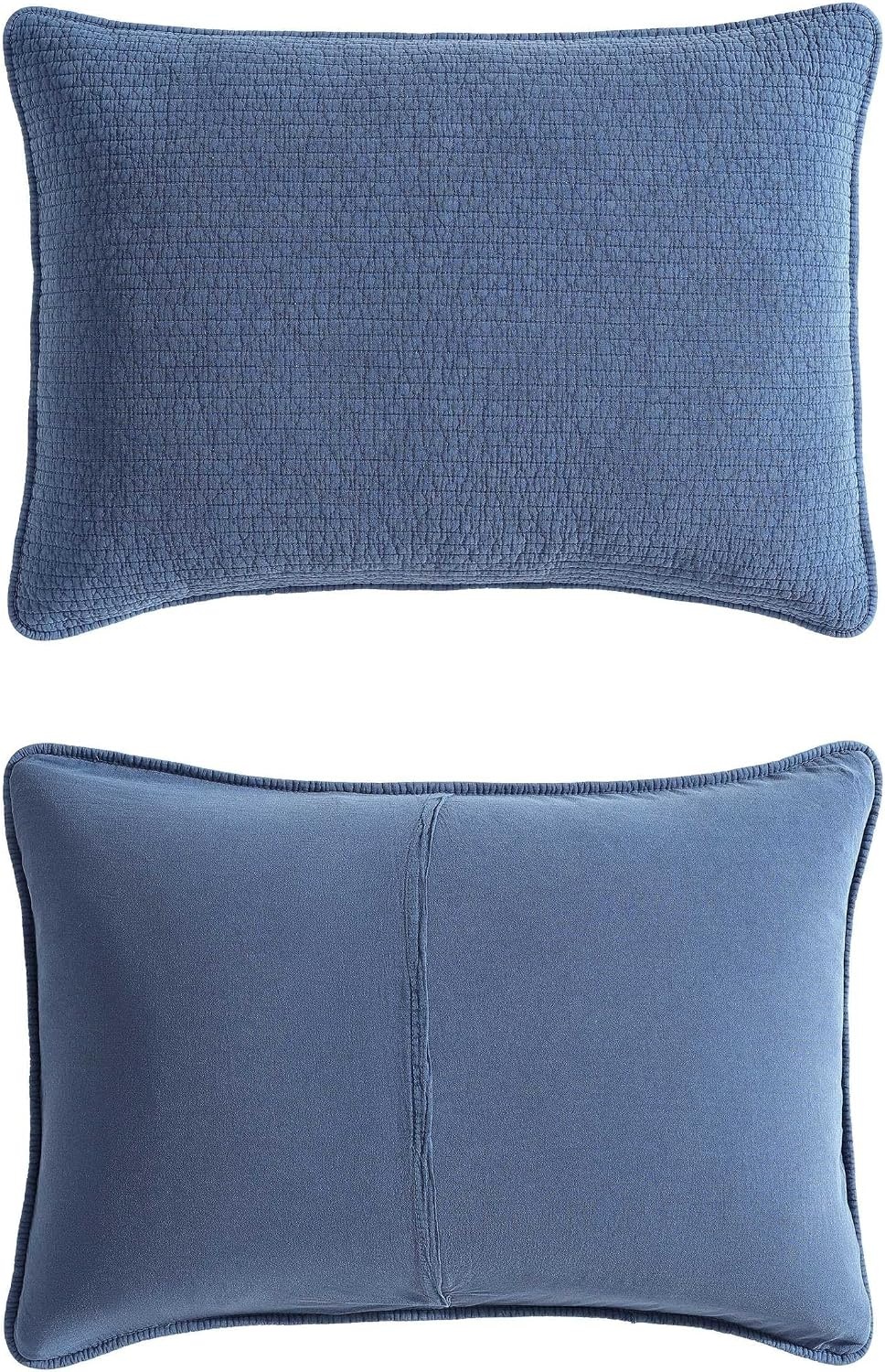 image:imageNautica Quilt Set Super Soft Solid Washed Woven Cotton Bedding with Matching Sham Casual Style Home Essentials Seashore Stitch Beige TwinSeashore Stitch Navy