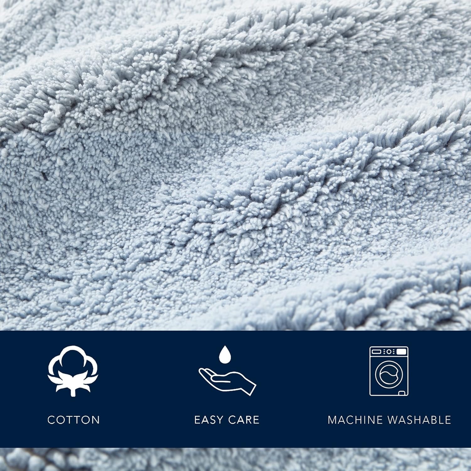 image:imageNautica Runner Rug Soft amp Absorbent Tufted Cotton Bath Rug with SkidResistant Backing OekoTex Certified Peniston White 24 x 40Peniston Blue