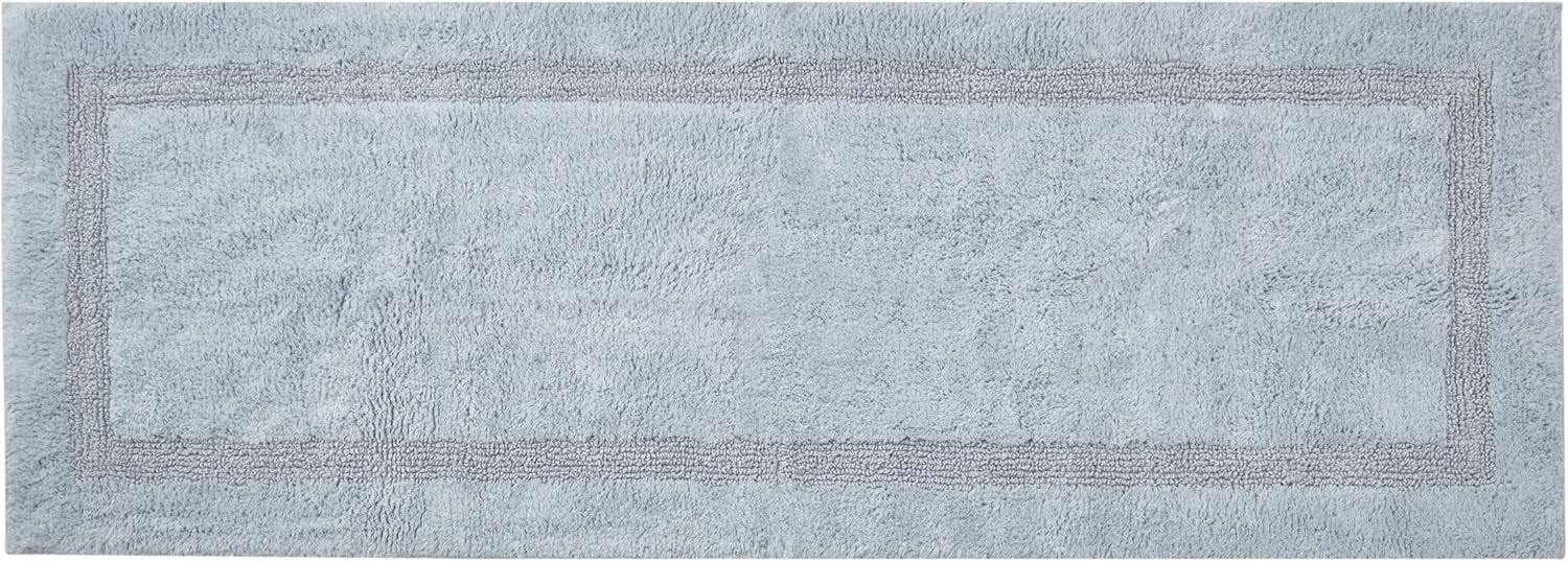 image:imageNautica Runner Rug Soft amp Absorbent Tufted Cotton Bath Rug with SkidResistant Backing OekoTex Certified Peniston White 24 x 40Peniston Blue