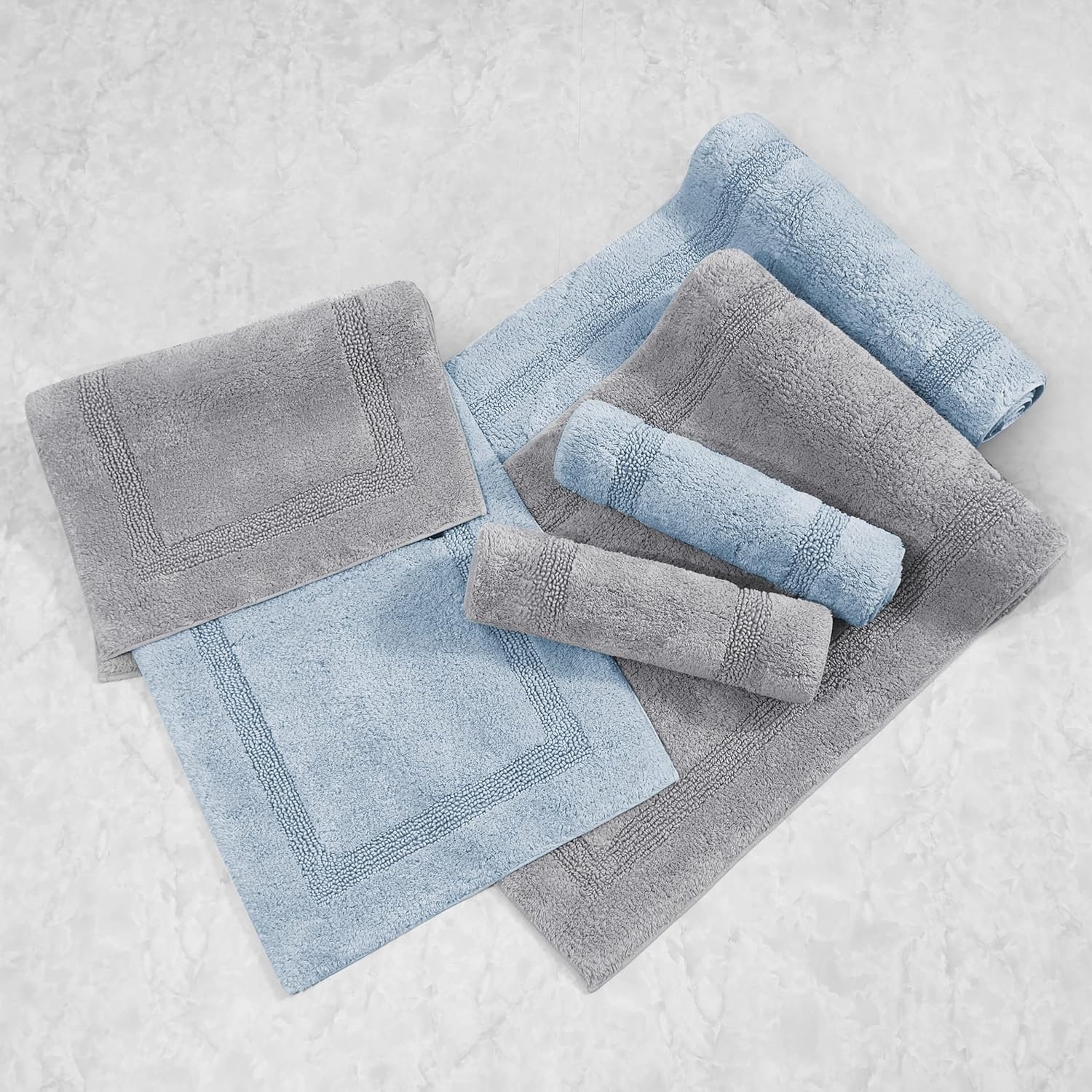 image:imageNautica Runner Rug Soft amp Absorbent Tufted Cotton Bath Rug with SkidResistant Backing OekoTex Certified Peniston White 24 x 40Peniston Blue