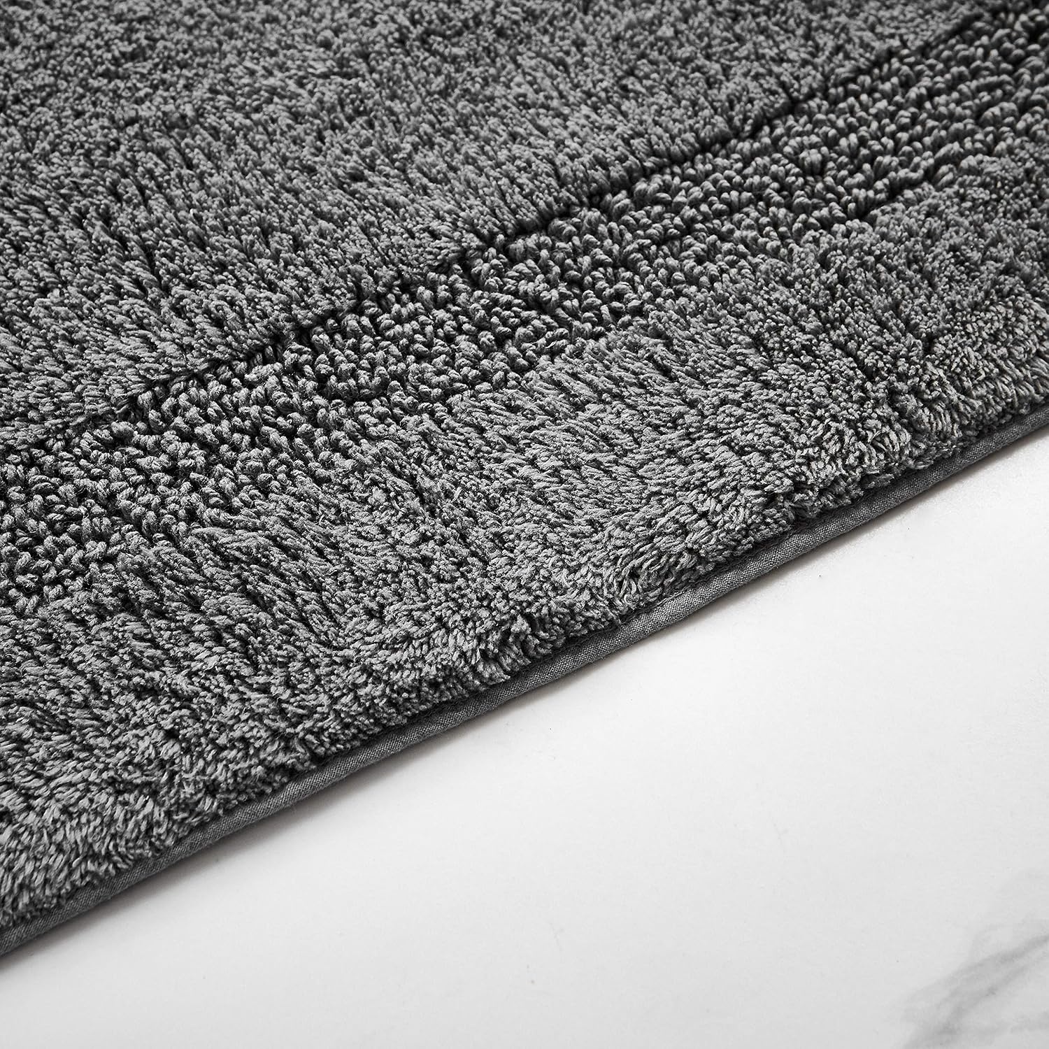 image:imageNautica Runner Rug Soft amp Absorbent Tufted Cotton Bath Rug with SkidResistant Backing OekoTex Certified Peniston White 24 x 40Peniston Dark Grey