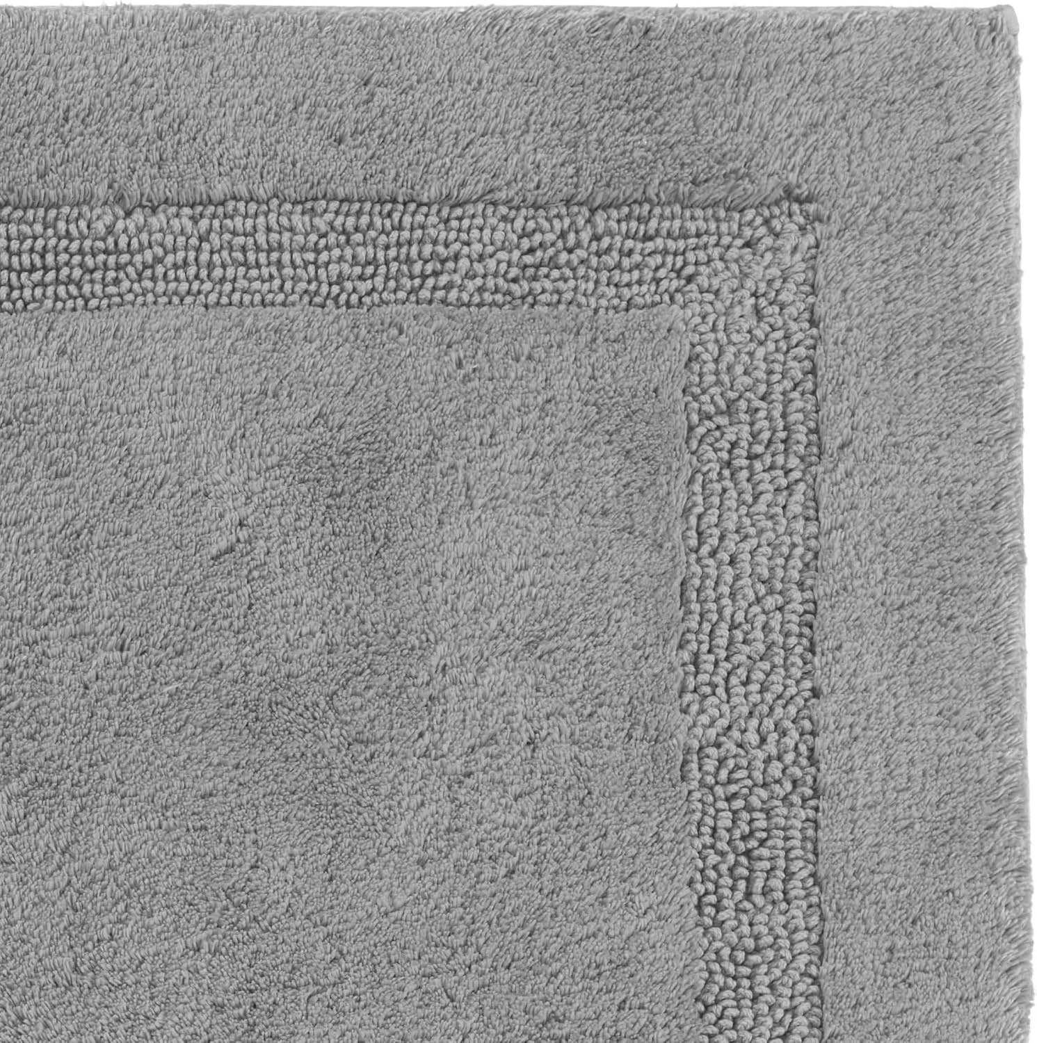 image:imageNautica Runner Rug Soft amp Absorbent Tufted Cotton Bath Rug with SkidResistant Backing OekoTex Certified Peniston White 24 x 40Peniston Dark Grey