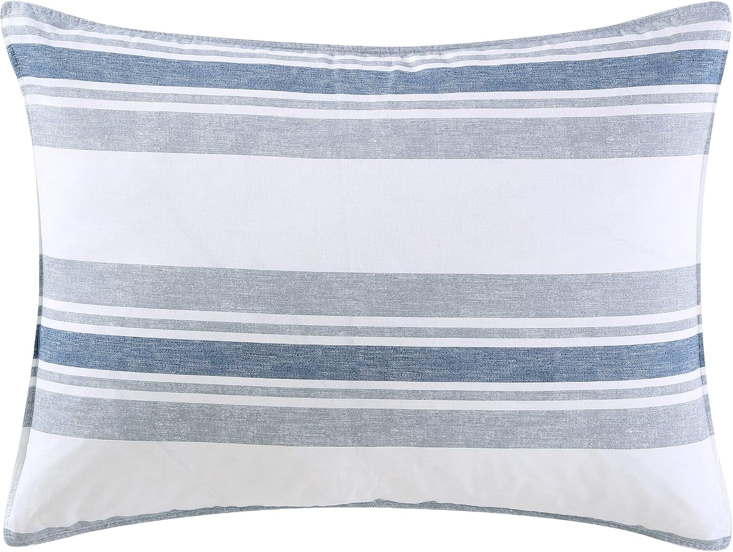 image:imageNautica Standard Quilted Sham Yarn Dyed Cotton Bedding with Reversible Plaid Design Lightweight Pillowcase College Dorm Room Essentials Adelson BlueBay Shore Navy