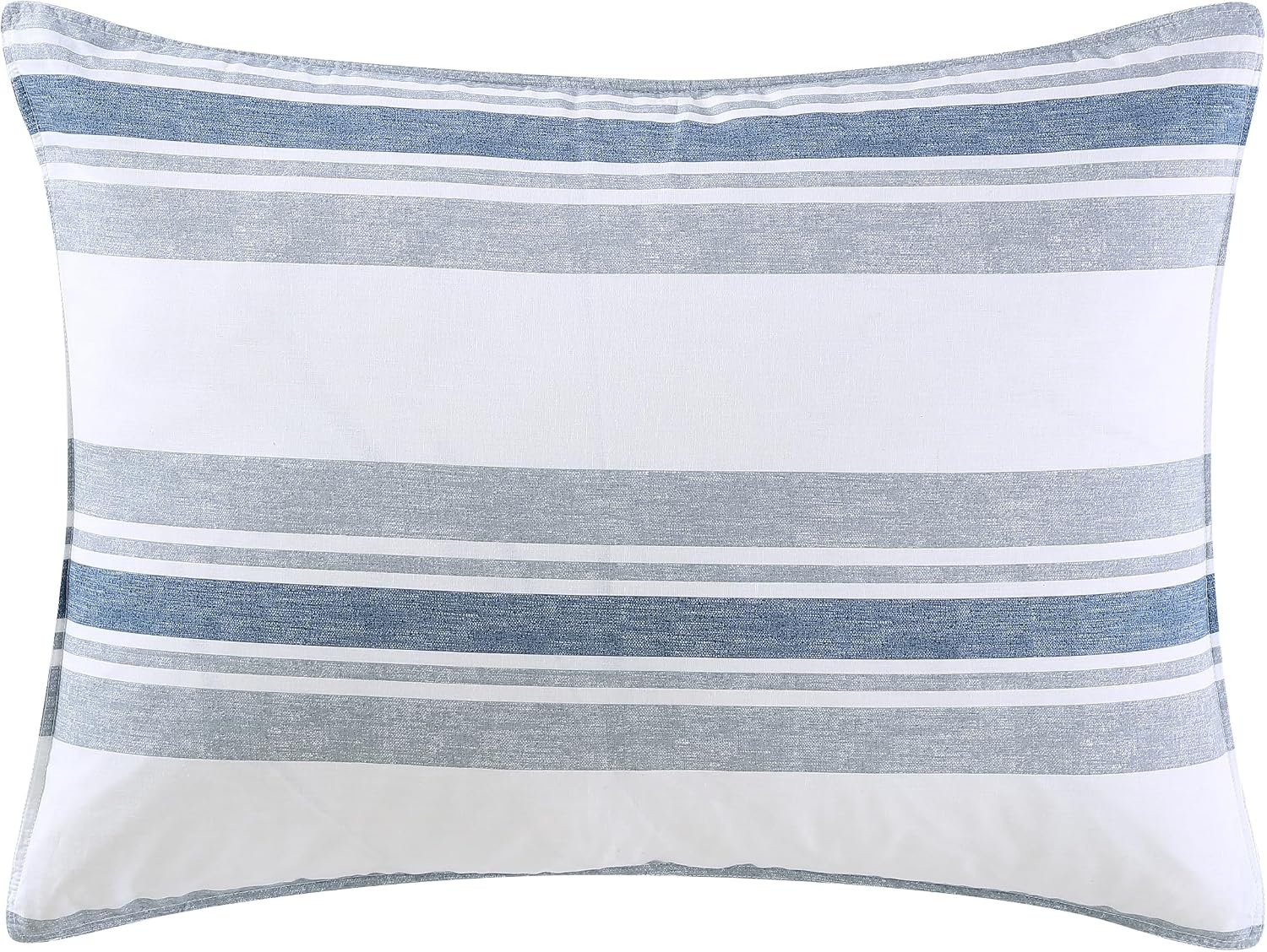 image:imageNautica Standard Quilted Sham Yarn Dyed Cotton Bedding with Reversible Plaid Design Lightweight Pillowcase College Dorm Room Essentials Adelson BlueBay Shore Navy