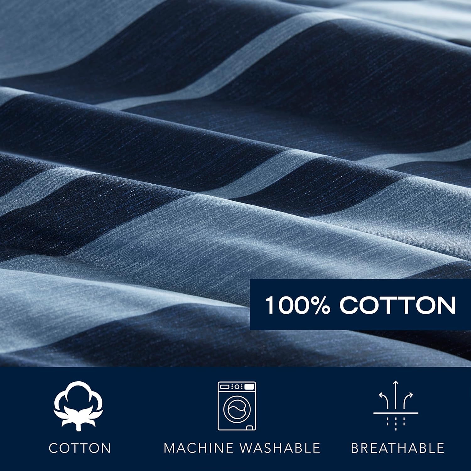 image:imageNautica Standard Quilted Sham Yarn Dyed Cotton Bedding with Reversible Plaid Design Lightweight Pillowcase College Dorm Room Essentials Adelson BlueLongpoint Navy