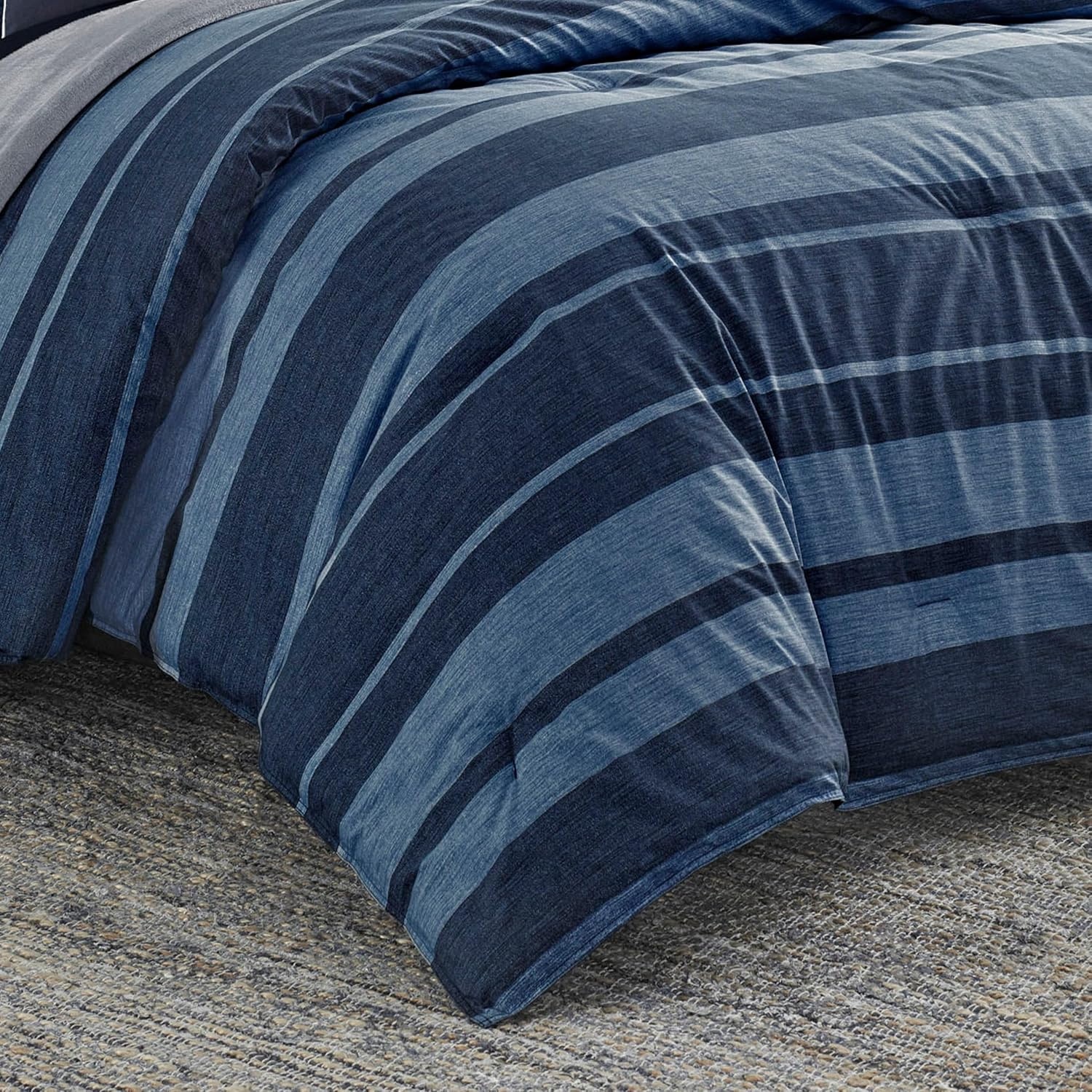 image:imageNautica Standard Quilted Sham Yarn Dyed Cotton Bedding with Reversible Plaid Design Lightweight Pillowcase College Dorm Room Essentials Adelson BlueNavyBlue
