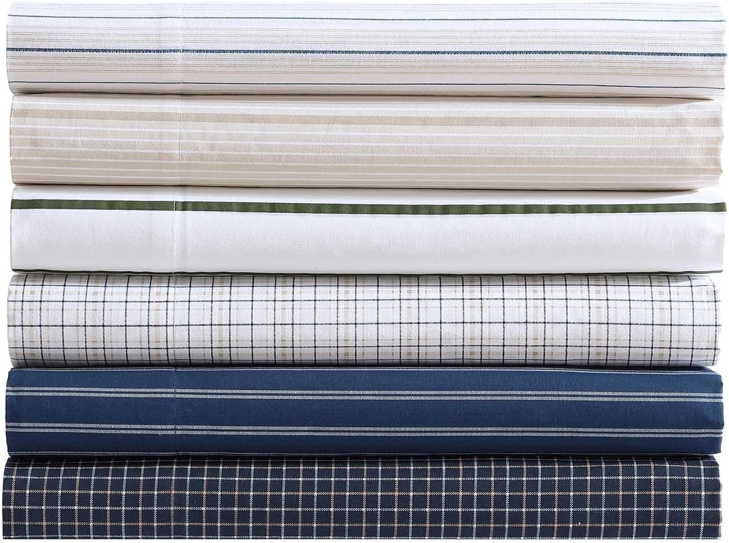 image:imageNautica Standard Quilted Sham Yarn Dyed Cotton Bedding with Reversible Plaid Design Lightweight Pillowcase College Dorm Room Essentials Adelson BlueReece Plaid