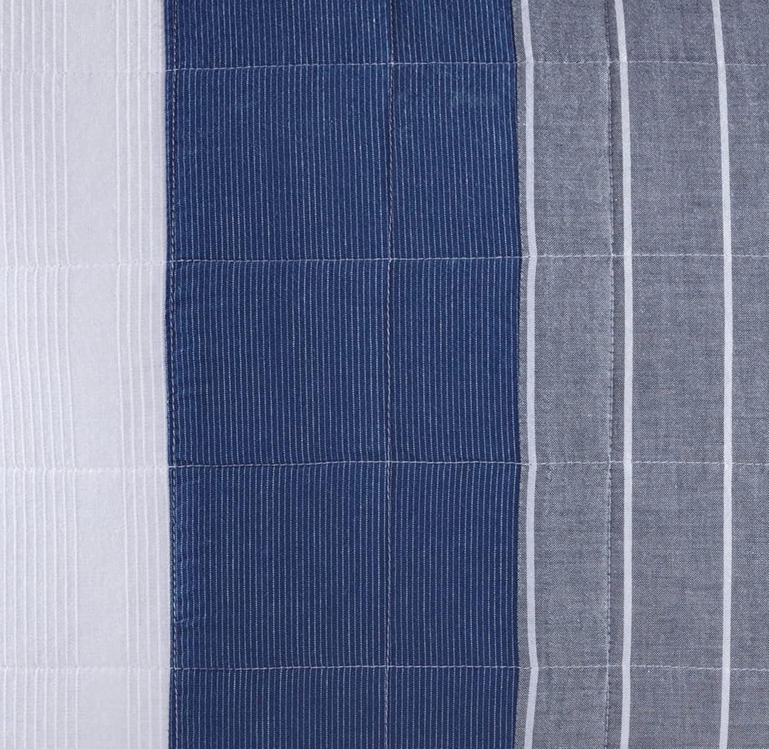 image:imageNautica Standard Quilted Sham Yarn Dyed Cotton Bedding with Reversible Plaid Design Lightweight Pillowcase College Dorm Room Essentials Adelson BlueSwale Navy